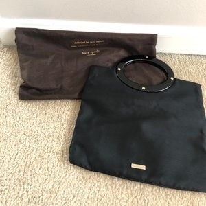 Black Satin Kate Spade Evening Bag